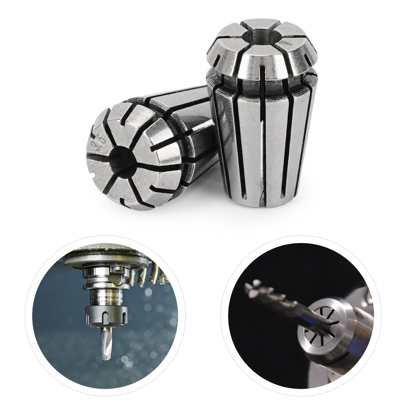 SILIVN 14pcs ER20 Spring Collet Set for CNC Engraving Machine and Milling Lathe Tool Workholding Engraving Collets (1/16",3/32",1/8",5/32",3/16",7/32",1/4",9/32",5/16",11/32",3/8",13/32",7/16",1/2") - Image 3